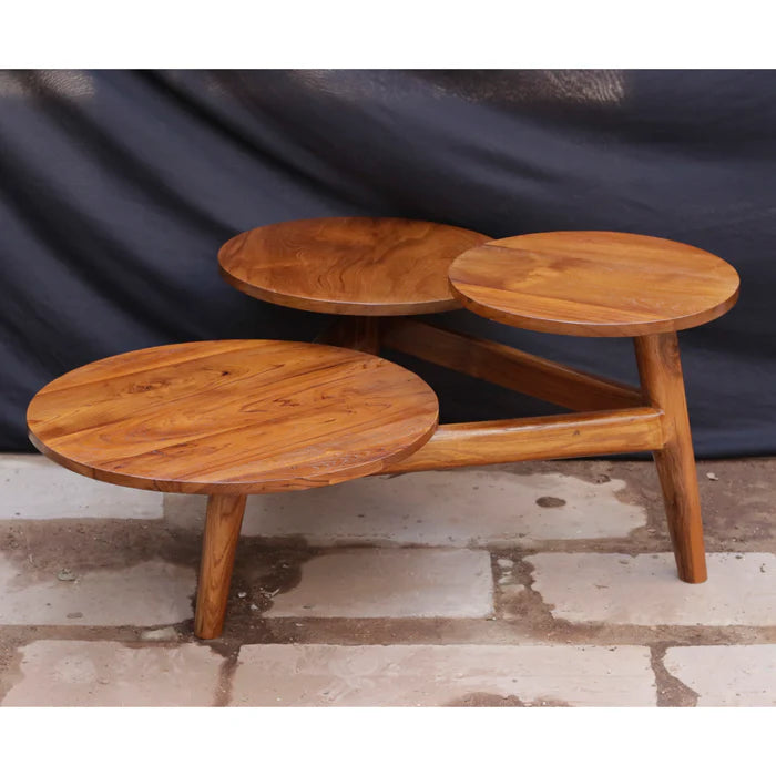 Melodious Multi-Top Compartment Wooden Handmade Coffee Table