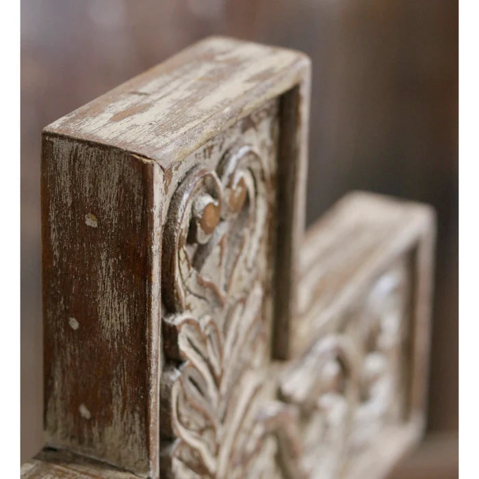 Classic Clever Carved Cross Designed Wooden Handmade Wall Decor