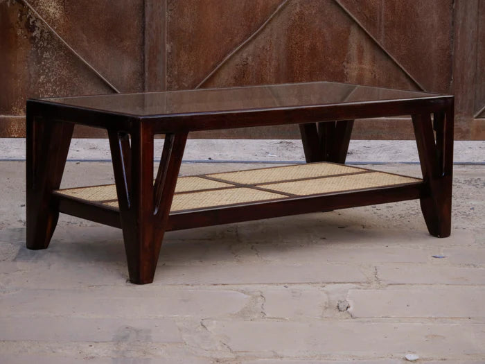 Ethnic Premium Cane Style Handmade Wooden Coffee Table