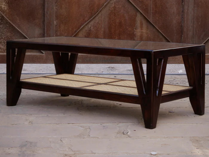 Ethnic Premium Cane Style Handmade Wooden Coffee Table