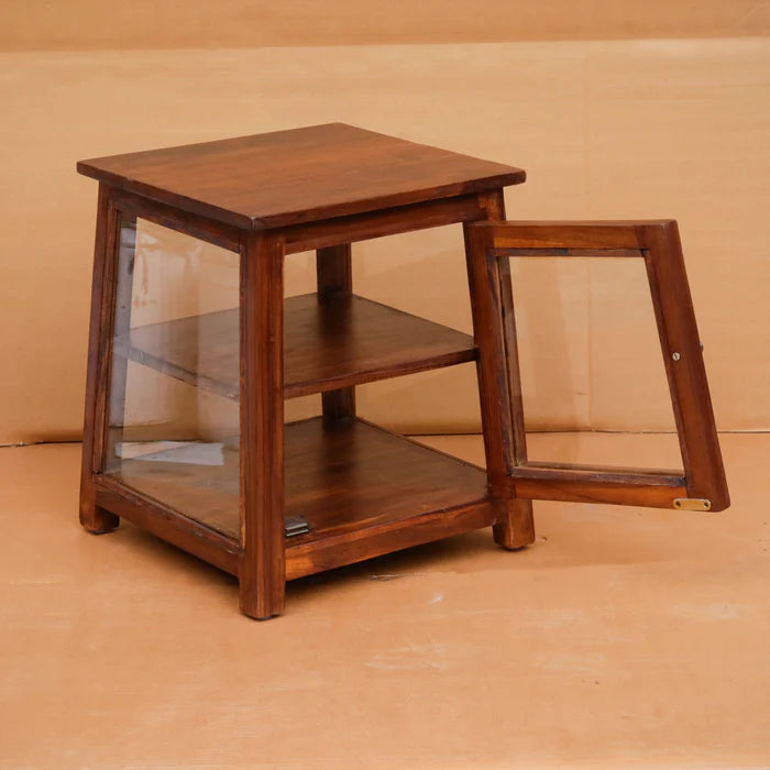 Old Stool Designed Handmade Wooden Bedside for Home