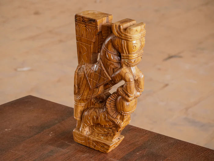 Wooden 1ft horse and Yali Door Bracket