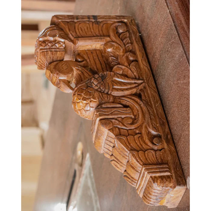 Beautifully Detailed Bird Traditional Teak Wood Door Bracket - Teak wood