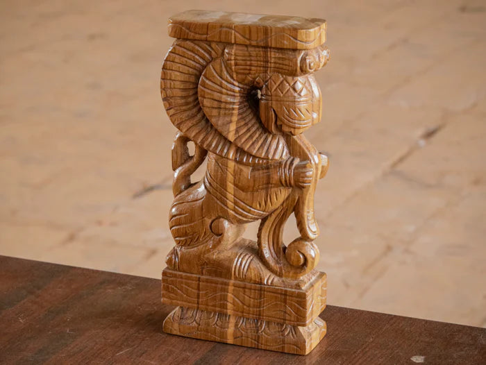 Wooden Majestic Yali Door Bracket - Teak wood