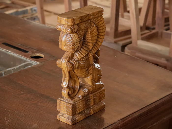 Wooden Majestic Yali Door Bracket - Teak wood