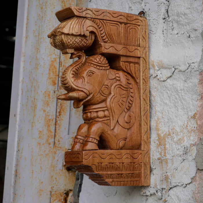Solid wood Seating Elephant Door Bracket