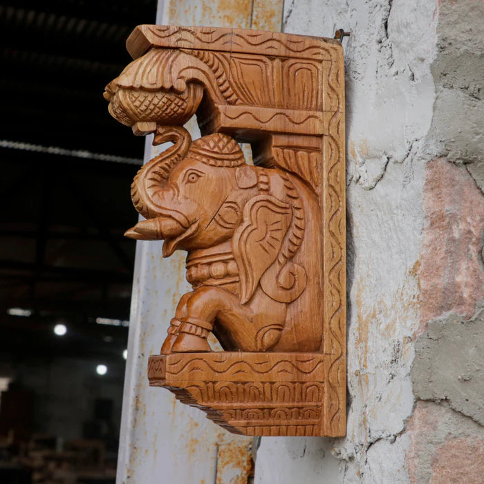Solid wood Seating Elephant Door Bracket