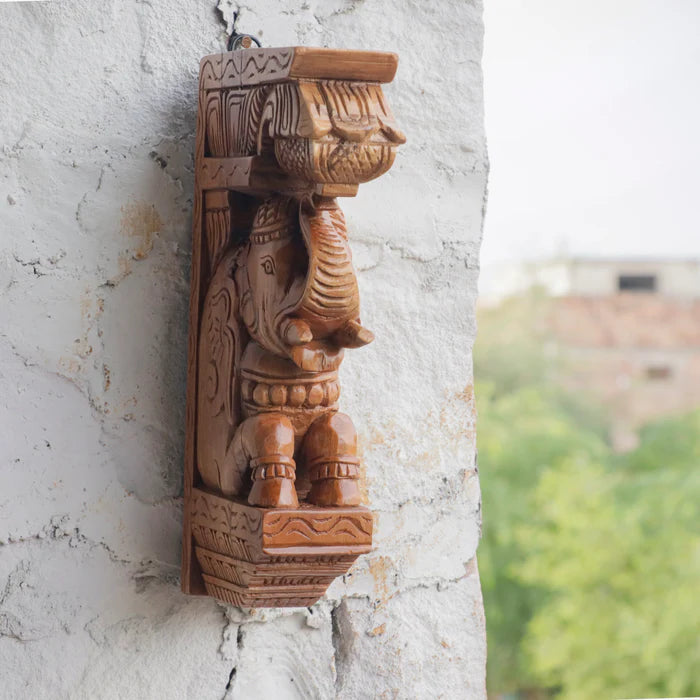 Solid wood Seating Elephant Door Bracket