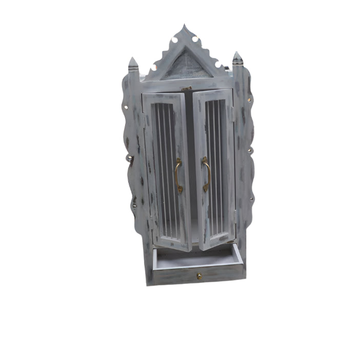 Sheesham Wall Hanging Cabinet 2 Drawer & 1 Shelf