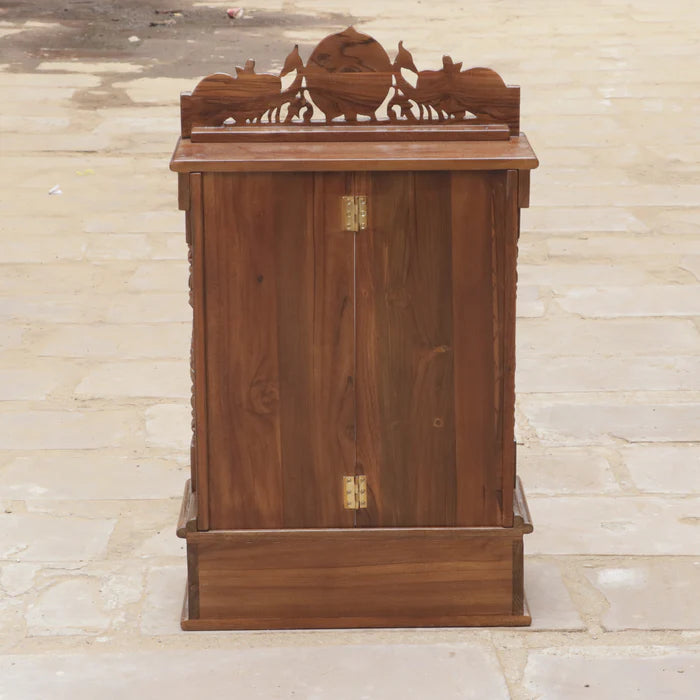Wooden Hand Carved Designer Puja Temple