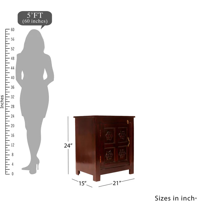 Classic Traditional Flower One Folding Self Bedside