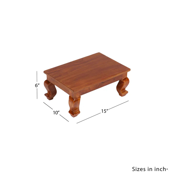 Curvey Leg teak Wood Bajot (Natural Touch)
