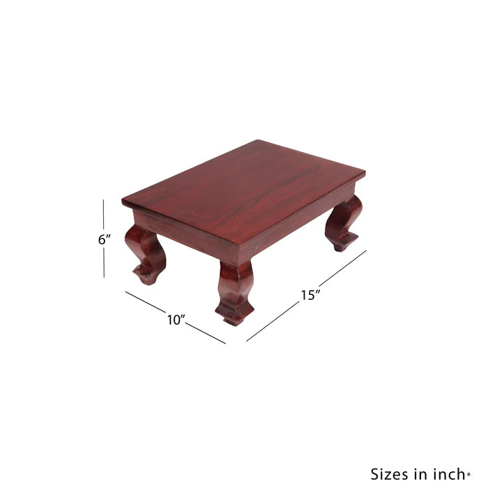 Curvey Leg teak Wood Bajot (Mahogany Touch)