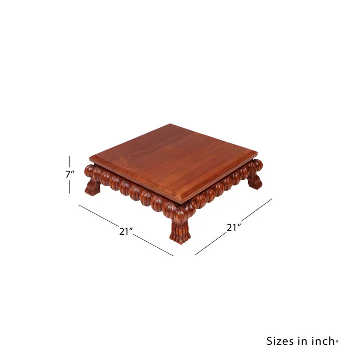 Auzira Traditional Teak Wood Signature Bajot/choki
