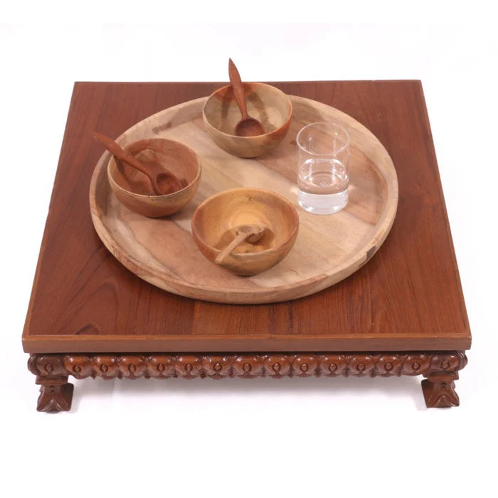 Vaicitrya Traditional Signature Teak Wood Bajot