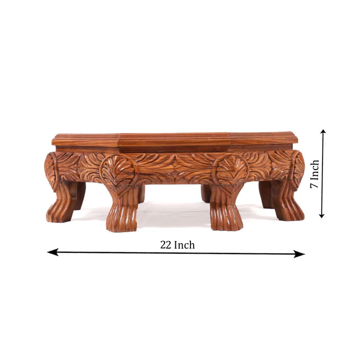 Pancha Traditional TEAK Wood Octagonal Bajot