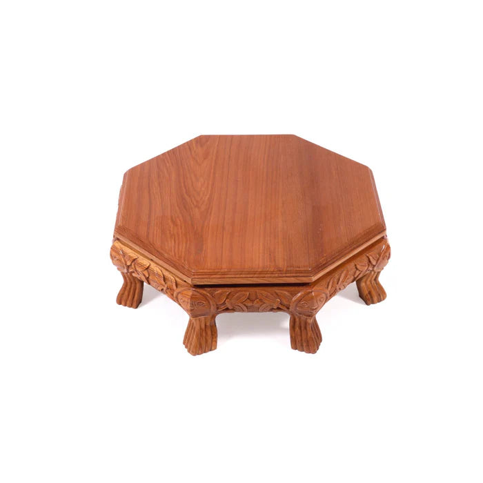 Treeni Traditional Wooden Octagonal Bajot face design