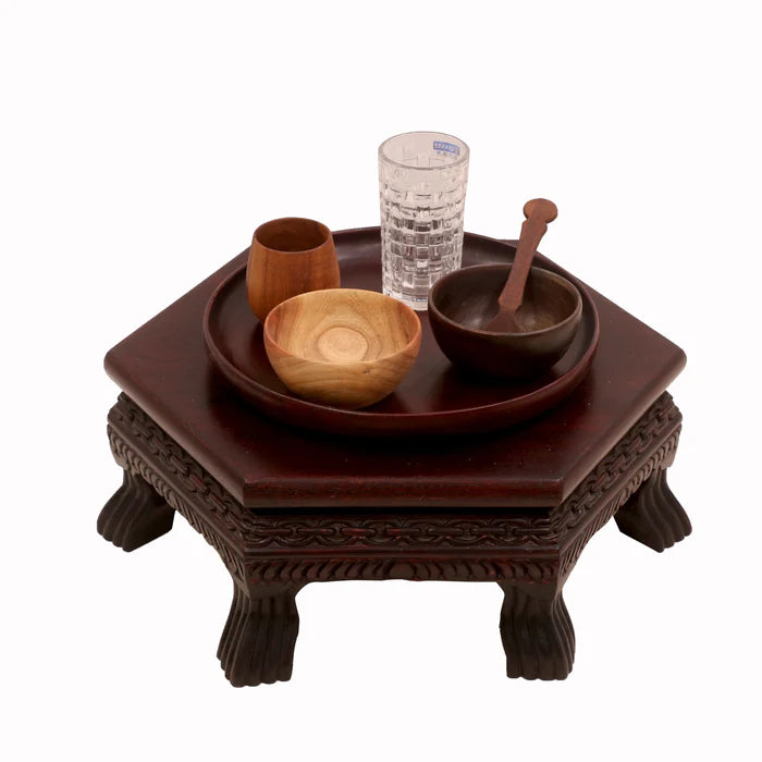 Chain Style Mahogany Dark Style Teak Wood Bajot