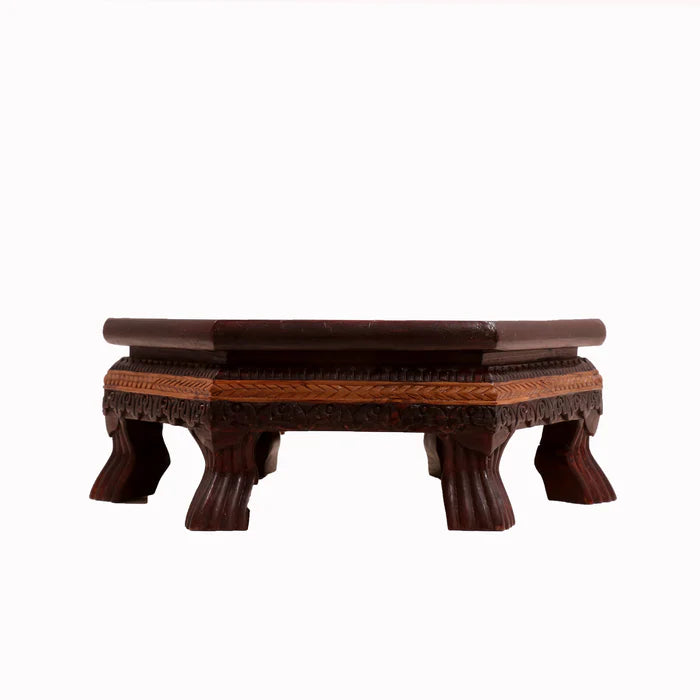 Meditative Payer dual Tone Hexagonal TEAK Wood Bajot