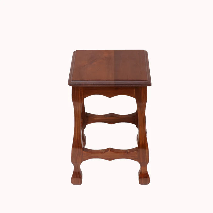 Classic Carved Teak Stool