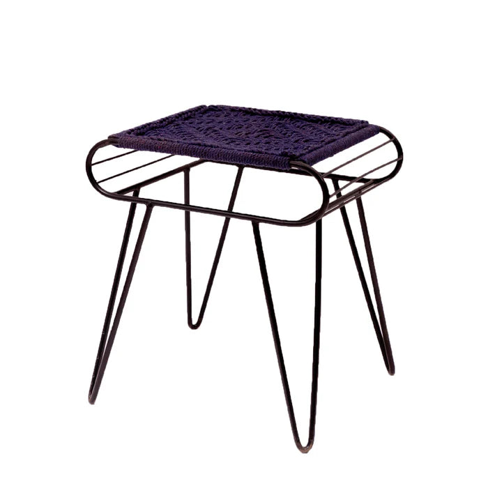 Iron and Purple Stool - Medium Sunrays