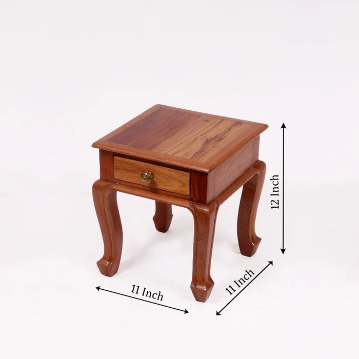 Abstract Cube Wooden Stool