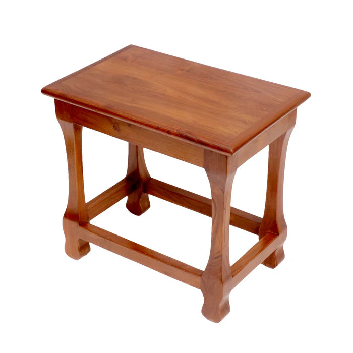 Long Teak Wood Stool