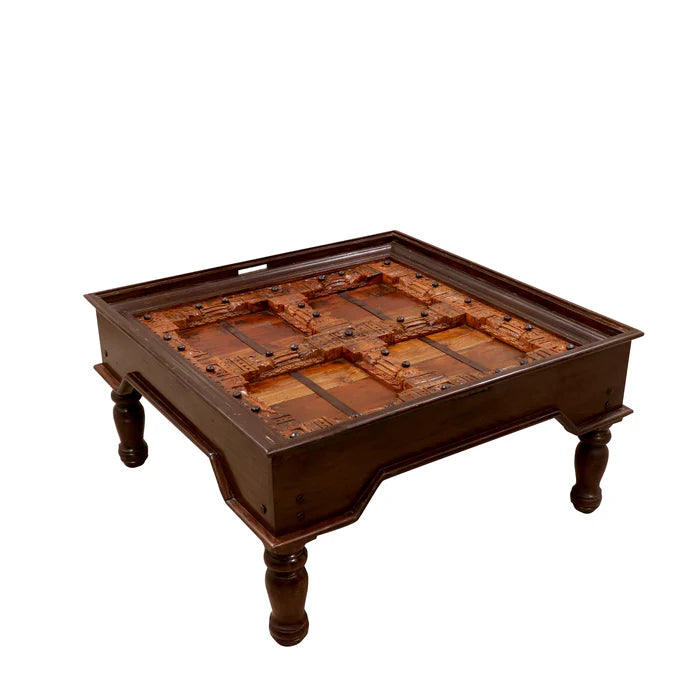 Square Top Carving Coffee Table