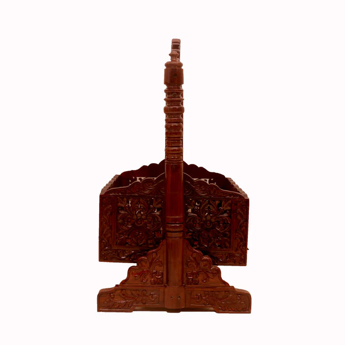 Irish Intricately Heritage Carved Wooden Handmade Crib Cradle