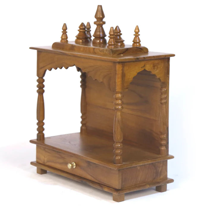 Intricately Carved Wooden Temple