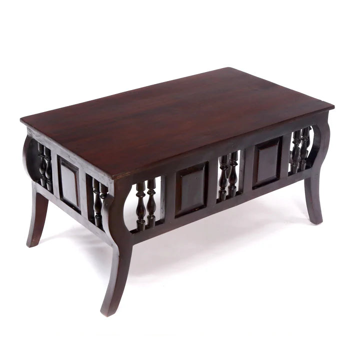 Heritage Black Touch Carved Wooden Coffee Table