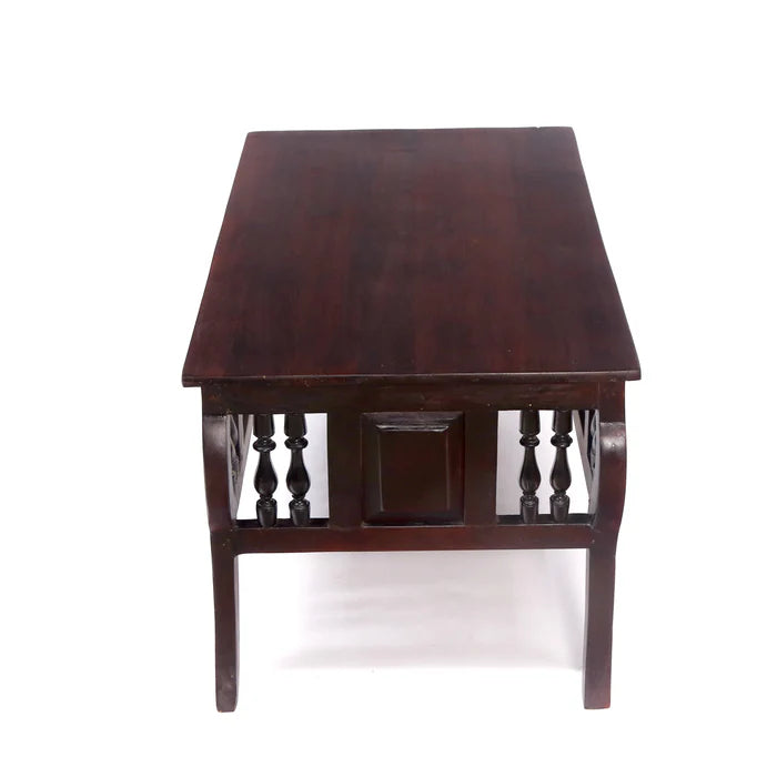 Heritage Black Touch Carved Wooden Coffee Table