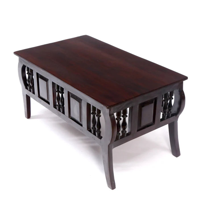 Heritage Black Touch Carved Wooden Coffee Table
