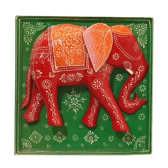 Elegant Wooden Elephant Frame - Grey Left