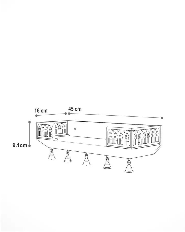 Wooden puja mandir for home in premium