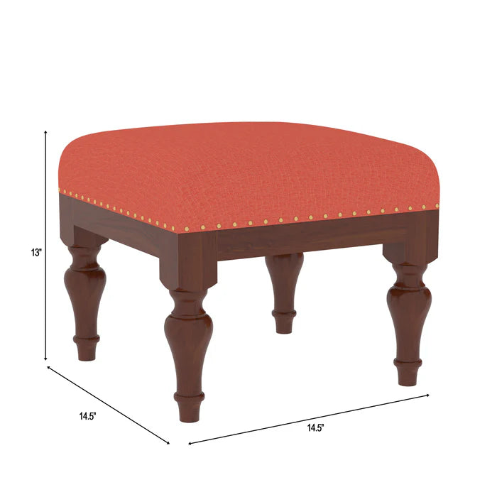 Classic Ethnic Smooth Pink Designed Wooden Handmade Stool