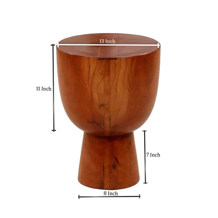 African drum-inspired Wooden Stool
