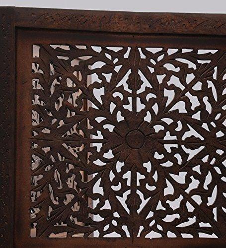 4 PANEL Wooden Partition,Wooden Handcrafted Partition/Room Divider/Separator for Living Room/Office