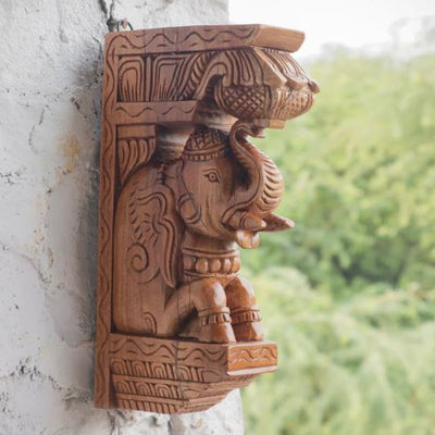 Handcrafted Wooden Wall Brackets & Carved Wall Decor