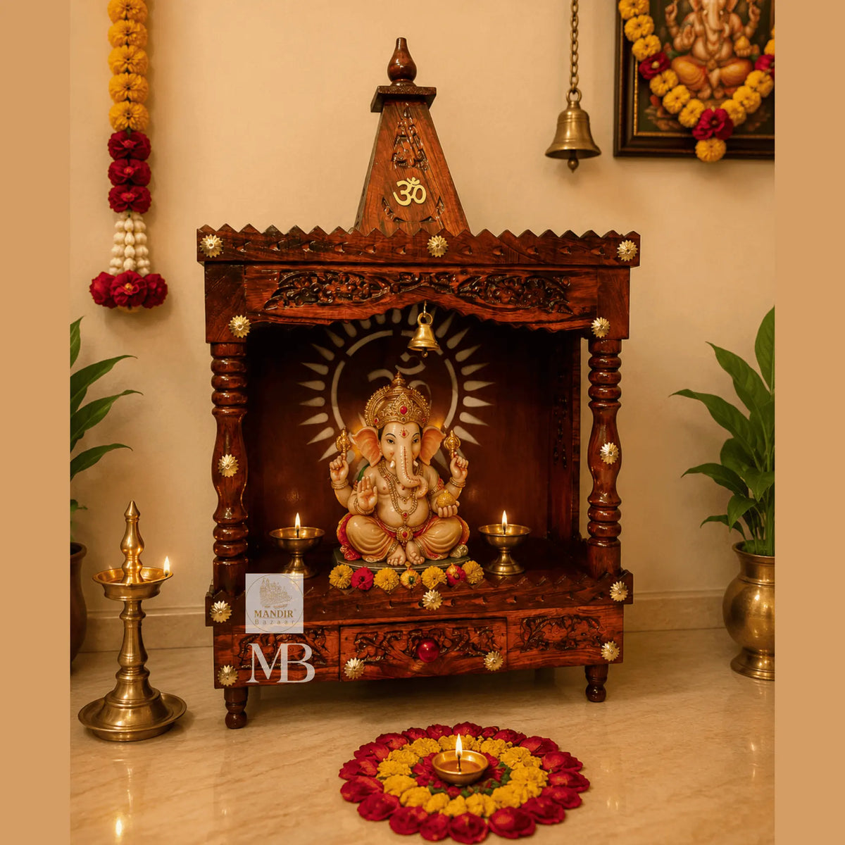 Small-Wooden-Mandir-2000-Se-5000-Low-budget Mandir Bazaar