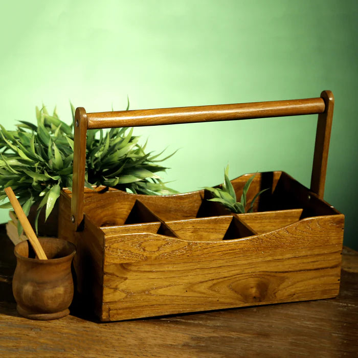 Classic Wooden Condiment Holder