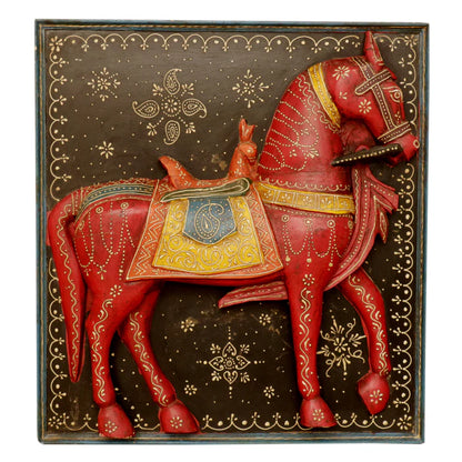 Flaming Red 3D Horse Wall Hanging