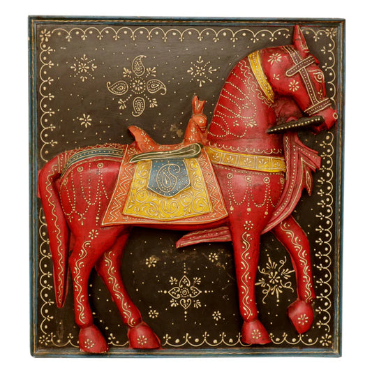 Flaming Red 3D Horse Wall Hanging