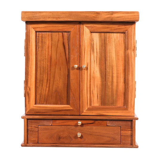 Teak wood compact side jali & front wooden with 1 drawer & Tray Limited time Offer