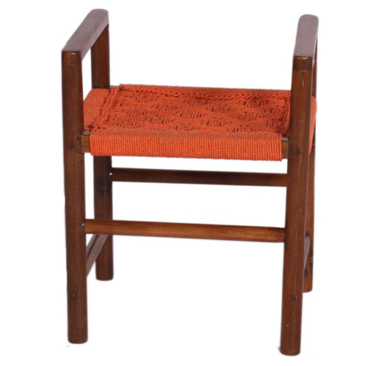 Woven Seat Solid wood Stool