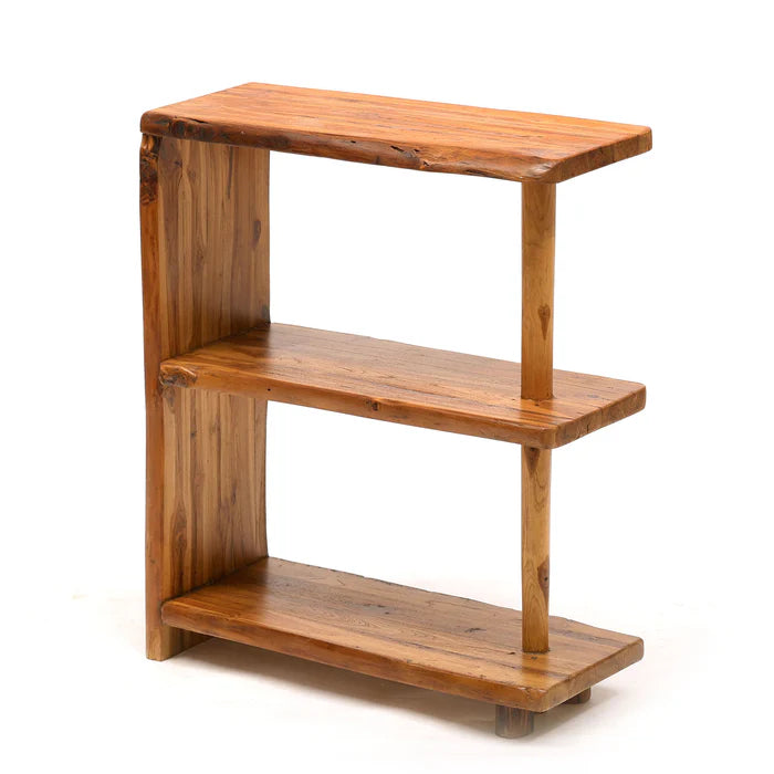 Heritage Finish Teak wooden Compact Shelf Rack