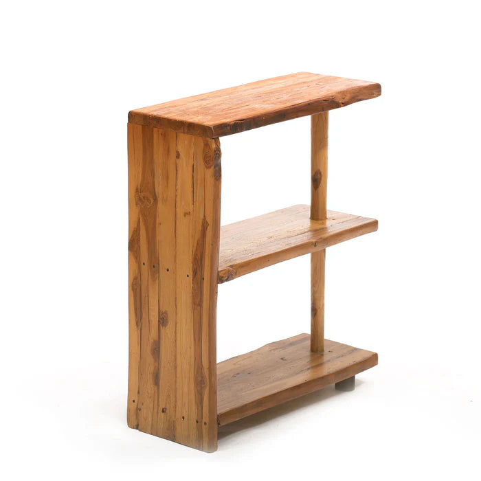 Heritage Finish Teak wooden Compact Shelf Rack