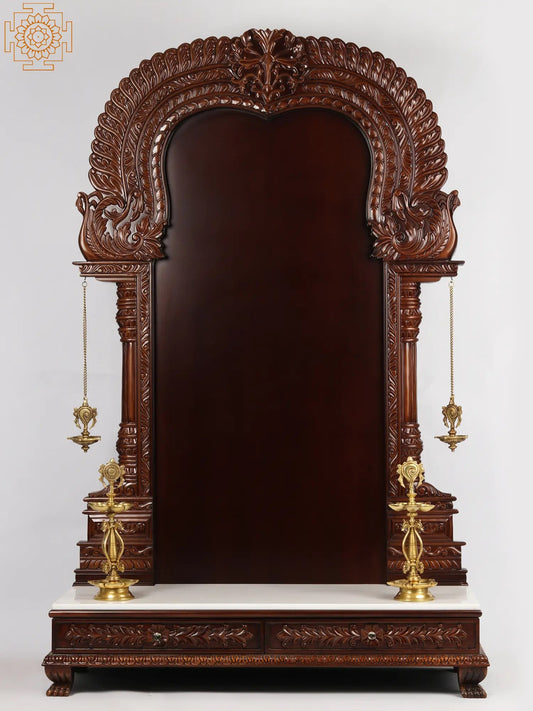 71'' Super Large Thiruvachi Wooden Frame For Hindu Idols | Made In India | Wood and Marble