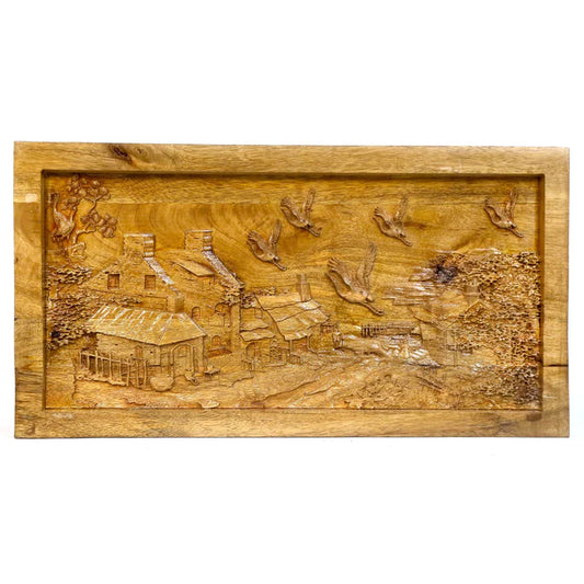 Chimney Hut Wooden Frame Artwork