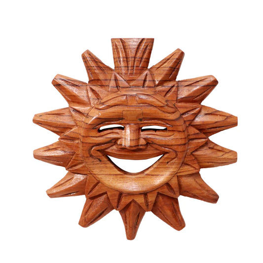 Southern Smiling Sun Style Handmade Antique Wooden Wall Decor for Home